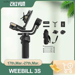 Stabilisateurs Zhiyunwei Bill 3S caméra joint universel avec lumière de remplissage 3 axes portable SLR caméra sans miroir Q240319