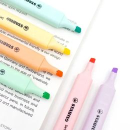 Stabilo New 275 Highlighters Pastel Markers Swan Swing 6 Colors Single Text Marker Pens para la oficina escolar 1 PCS