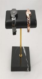 Stabiele marmeren pu lederen horloge houder display stand voor sieraden armband bangle rieme kast organisator showcase 2206306987261