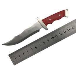 Couteau à lame fixe polyvalent de Camping en plein air de qualité Stable couteau de poche pliant manche en bois avec coupe-corde