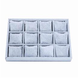 Stapelbare 12 Girds Jewelry Trays Storage Tray Showcase Display Organizer LXAE Watch Boxes Cases267T