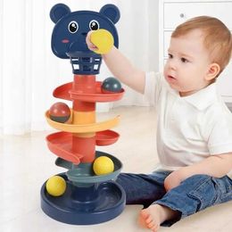 Empilement Tri des jouets de nidification 2-7 couches de piste Rolling Ball Pile Tower Preschool Education Baby Rotation Stacking for Childrens Gifts 24323