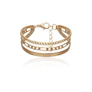 Stapel wrap armband gouden ketens meerlagige bedelarmbanden dames bangle manchet mode sieraden wil en zandcadeau