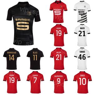 Stade Rennais 10 GOUIRI voetbalshirt 23/24 Club 22 ASSIGNON 33 DOUE 11 BLAS 5 THEATE 23 OMARI 21 MATIC 3 TRUFFERT 34 SALAH 9 KALIMUENDO BOURIGEAUD voetbalshirttenues