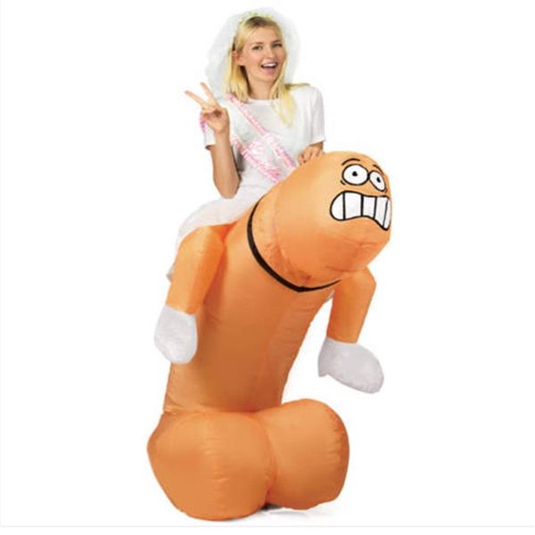 Despedida de soltero noche Halloween inflable Willy adulto disfraz pene Cosplay traje Dick para Halloween Purim fiesta 150cm-200cm287b