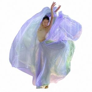 Costumes de performance de danseuse classique sur scène Femmes Chiff Pratique Vêtements de danse Style chinois Danse folklorique Dr Plus Taille 2XL X5bh #