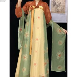Stage Kostuum Traditioneel Chinees Kostuum Xiezong Hanfu Pak Women Chic Gedrukte Fairy Cosplay Cosplay Cosplay Kostuum Oude Oosterse stijl Princess Kostuum