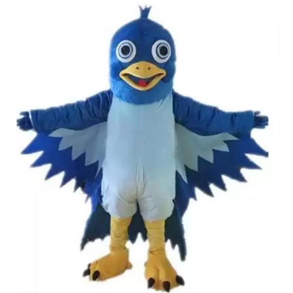 Etapa Fursuit azul boca grande pájaro Disfraces de la mascota Carnaval Hallowen Regalos Unisex Adultos Juegos de fiesta de lujo Traje Celebración navideña Trajes de personajes de dibujos animados