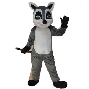 Fursuit de scène Costumes de mascotte de raton laveur gris Cadeaux d'Halloween de carnaval Unisexe Adultes Tenue de jeux de fête fantaisie Célébration de vacances Tenues de personnage de dessin animé