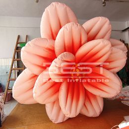 Stadium opblaasbare hangende bloem ballon met licht opblaasbare plafond rose custom