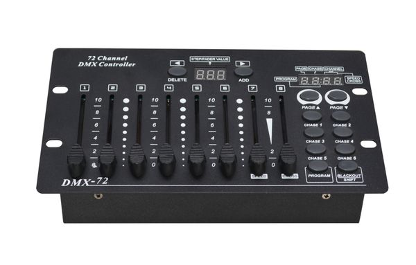 Contrôleur de console DMX 72 canaux à contrôle direct d'éclairage de scène