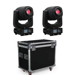 Podiumverlichting LED moving head lichtbundel spot wash zoom 2 stuks met flightcase verpakking217e