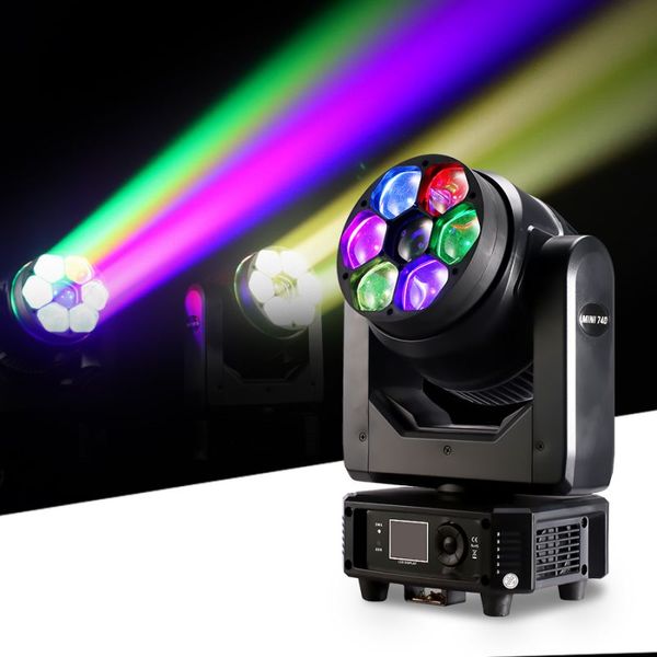 Luces de cabeza móviles de escenario 7 * 40W Bee Eye Beam Wash Zoom Light con control DMX activado por sonido para DJ Disco Party Nightclub Wedding KTV