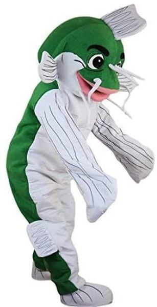 Scène Performance Costume De Mascotte De Poisson Vert Halloween Noël Fantaisie Fête Personnage De Dessin Animé Costume Adulte Femmes Hommes Robe Carnaval Unisexe Adultes