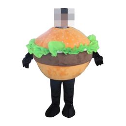Stage Performance Hamburger Mascot Costume Halloween Christmas Cartoon Character Outfits Suit Advertising Leaflets Clothings Carnival Unisex Adults Outfit