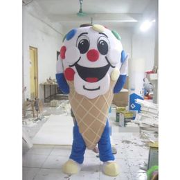 Performance de actuación de escenario Ladera IceCream Mascot disfraz de Halloween Fancy Fancy Cartoon Carácter traje Adulto Mujeres Men Dress Carnival Unisex Adultos