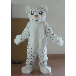 Disfraz de mascota de leopardo de las nieves puesta en escena Halloween Navidad fiesta de lujo personaje de dibujos animados traje adulto mujeres hombres vestido carnaval Unisex adultos