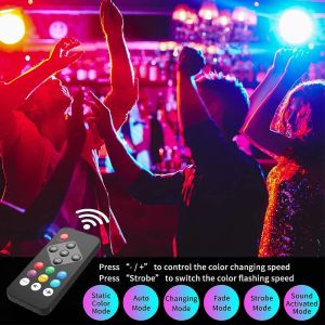 Étape stroboscopique Light RGB LED Halloween strobe Lights with Sound Activated Remote Control for DJ Disco Party Birthday Wedding Dance