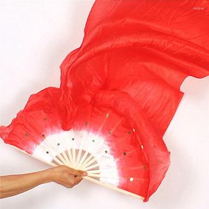 Stage Wear 1.5M Fait à la main Fans de soie colorés Danse Bambou Long Simulation Voiles Femmes Danse du ventre Costume Outils Accessoires