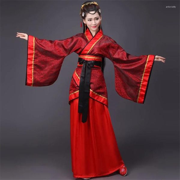 Etapa desgaste 12 estilos mujer chino tradicional trajes de danza antigua mujeres nacional étnico hanfu bordado traje tang para dama