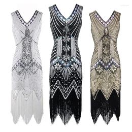 Toneelkleding Jaren '20 Flapper Dress Grote maten S-4XL Damesmode Vintage Great Gatsby Charleston Pailletten Kwastje 20s Party Girl Kostuum