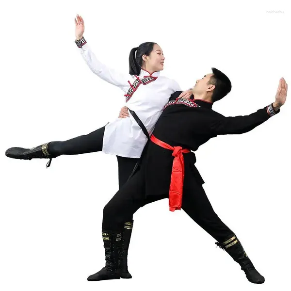 Etapa desgaste 1pc mujeres mongol danza práctica ropa estilo étnico chino moda todo partido característico rendimiento top