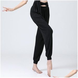 Stage Wear 1pcs / lot femme ventre danse latine pantalon solide dame yoga valse formation livraison directe DH6IT