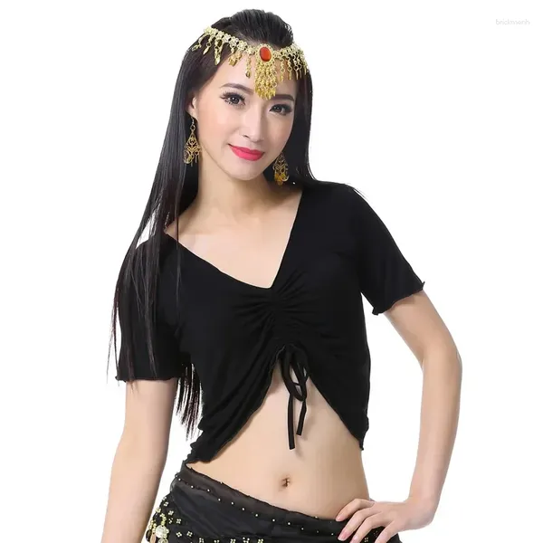 Stage Wear 1PCS / Lot Femme Modal Belly Dancing Top Femme Sexy Costumes à col en V