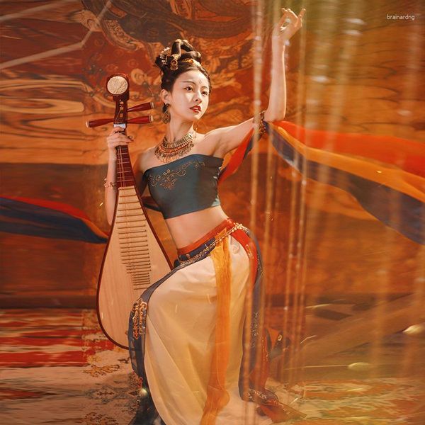 Etapa desgaste 1set / lote trajes de baile folclórico chino dama sexy baile clásico