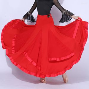 Vêtements de scène 2 couleurs jupe de danse de salon adulte Standard danse compétition vêtements Tango pratique bal valse VDB6824