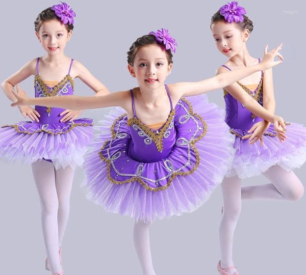Vêtements de scène 2022 enfants plateau professionnel Tutu robe de Ballet lac des cygnes Costume de danse filles vêtements de danse pour
