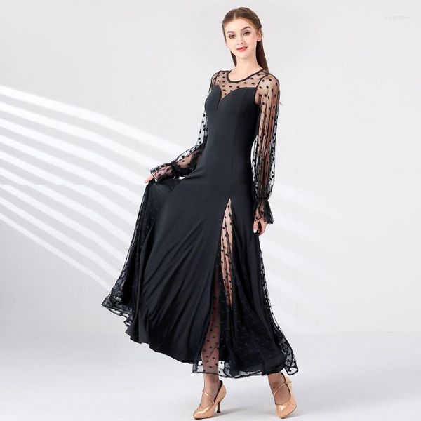 Ropa de escenario 2023, trajes de baile moderno para adultos, ropa de baile de vals estándar nacional, vestido de salón de baile de columpio grande para mujeres