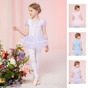 Stage Wear 2023 Aankomst Toddler Kids Ballet Leotard Tutu Rok Flutter Sleeve Training Dance For Girls