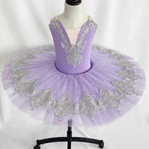 Stage Wear 2023 Blue Bird Purplel Ballet professionnel danse Tutu volants bords robe classique pour filles femmes Performance