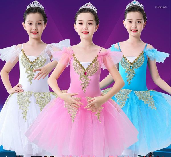 Stage Wear 2023 Costumes de ballet pour enfants Jupe Filles Danse Longue Tutu Swan Lake