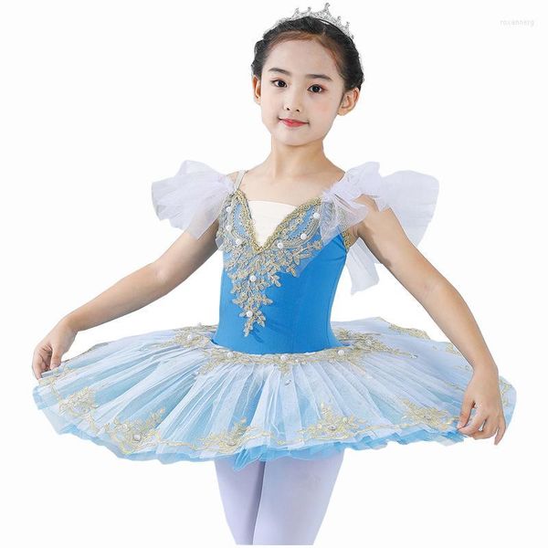 Vêtements de scène 2023 robe de Ballet professionnel pour enfants filles Performance beauté fronde fil bouffant Tutu jupe lac des cygnes