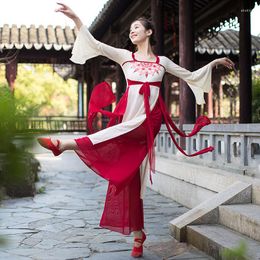 Stage Wear 2023 Classical Dance Gaze Hanfu Dress Chinese trainingsprestaties Moderne vrouwen Pakken G774