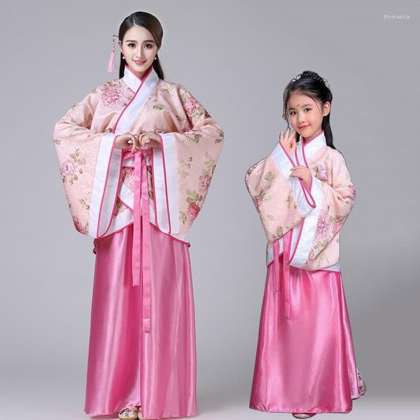 Vêtements de scène 2023 Hanfu Gaun fille fleur Costume chinois vue traditionnelle adulte robe de fée danse