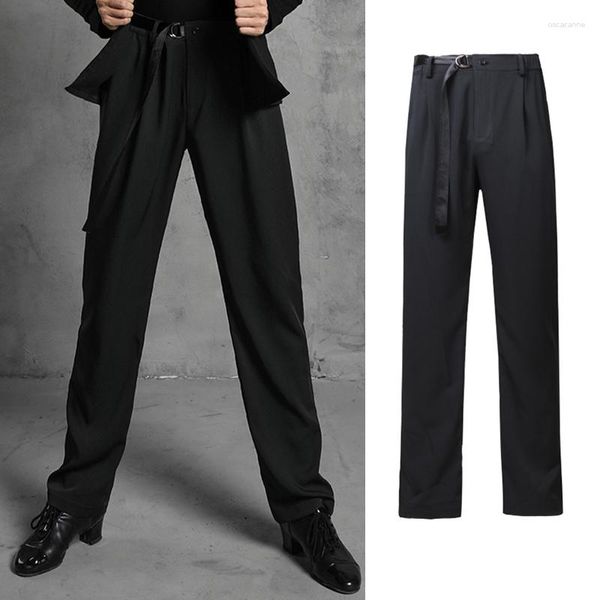 Desgaste de la etapa 2023 Trajes de baile latino Hombres Pantalones de competencia de salón de baile estándar Tango Tap Ropa Pantalones de práctica DNV14260