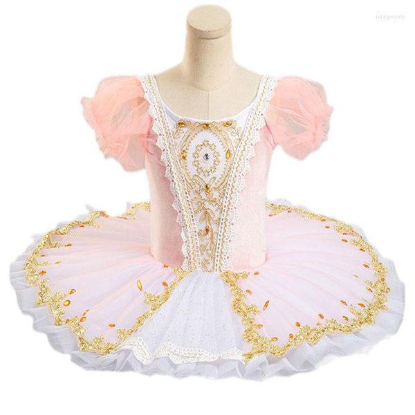 Stage Wear 2023 rose et bleu professionnel Ballet crêpe Tutu pour fille YAGP fait à la main classique Costume adulte