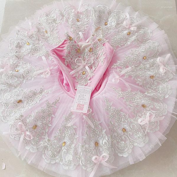 Vêtements de scène 2023 rose professionnel Ballet Tutu adultes enfant ballerine robe enfants enfant en bas âge fille vêtements cygne Costumes pour les femmes