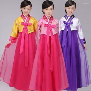 Stage Wear 2023 Echte ontstekingsroepen Zuid -Koreaanse traditionele hof Hanbok kostuums nationale kinderen minderheid nationaliteit danskleding