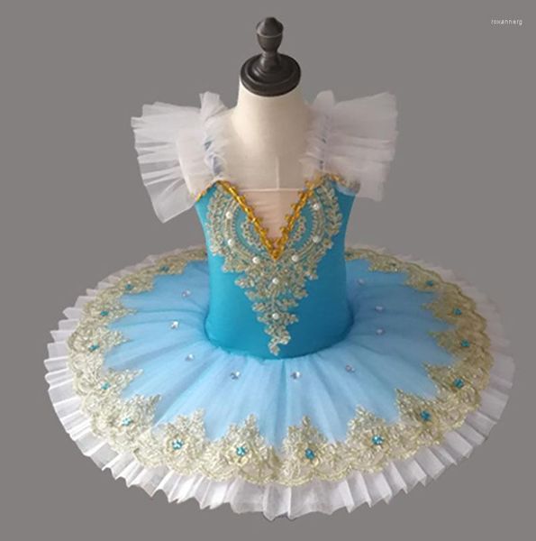 Desgaste de la etapa 2023 Songyuexia vestido de falda de tutú de ballet blanco traje de lago de los cisnes para niños trajes de danza del vientre profesional