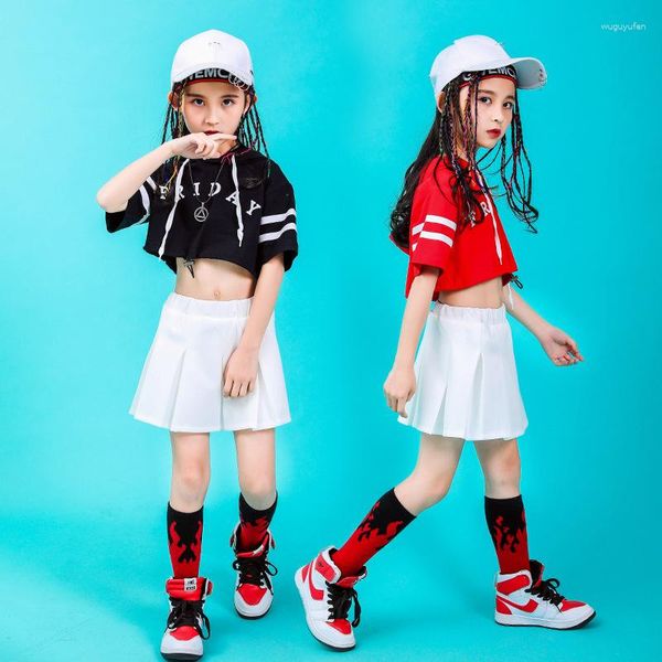 Wear 2023 Enfants en gros jazz dancewear garçon robe hip-hop jupe de fille de fille de fille