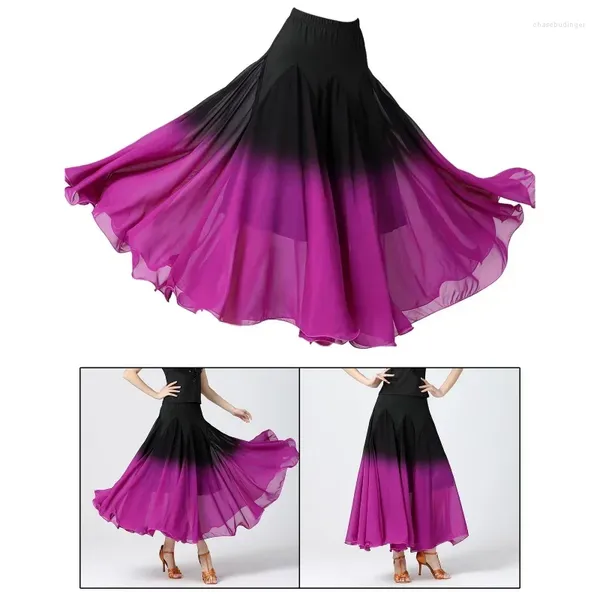 Stage Wear 2023Womens Ballroom Dance Jupe Costume Latin Party Robe Mode Danse Pratique Élégant Long Swing Performance Festival