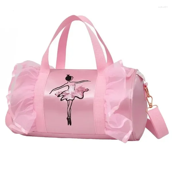 Ropa de escenario 2024 bolsas de baile de ballet chicas rosas deportes niños mochila barriles para bebés paquete bolso de vestuario zapatos de ropa