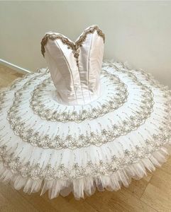 Stage Wear 2024 Ballet Dress Tutu White Performance Competition High-End Professional Customized Children Adult Costumes