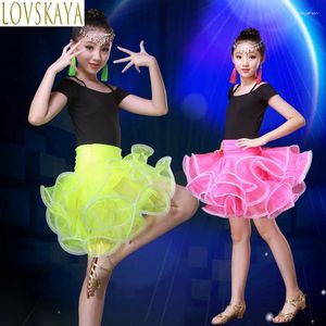 STAGE USE 2024 Children Ballet Dance Robe For Girls Cha-cha Kid Competition latin Dancing Girl Dancewear Costume