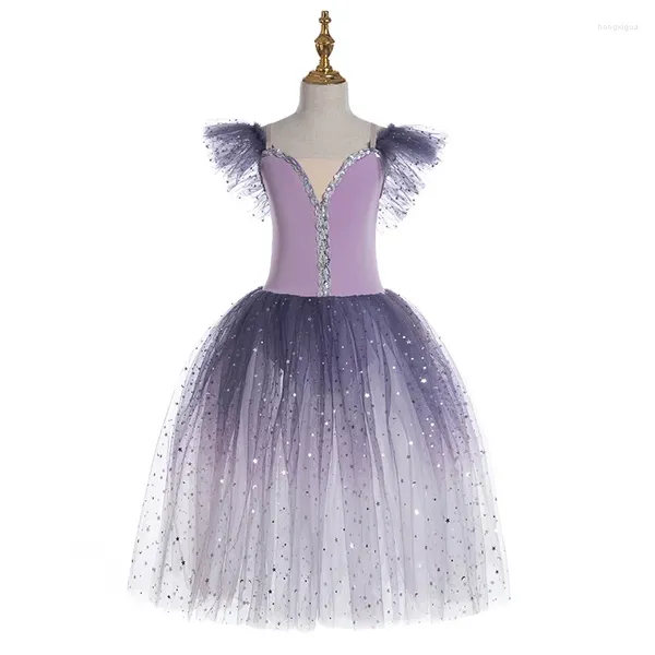 Stage Wear 2024 Filles Ballet Danse Jupe Costume Professionnel Costume Performance Tutu Femmes Longue