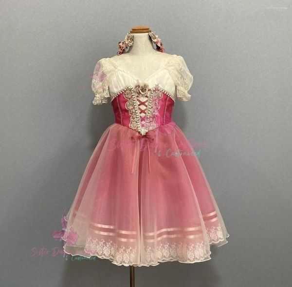 Stage Wear 2024 Giselle Gebelia Variation Tutu Haut de gamme Professionnel personnalisé Adultes et enfants Performance Concours Robe Costume Femme